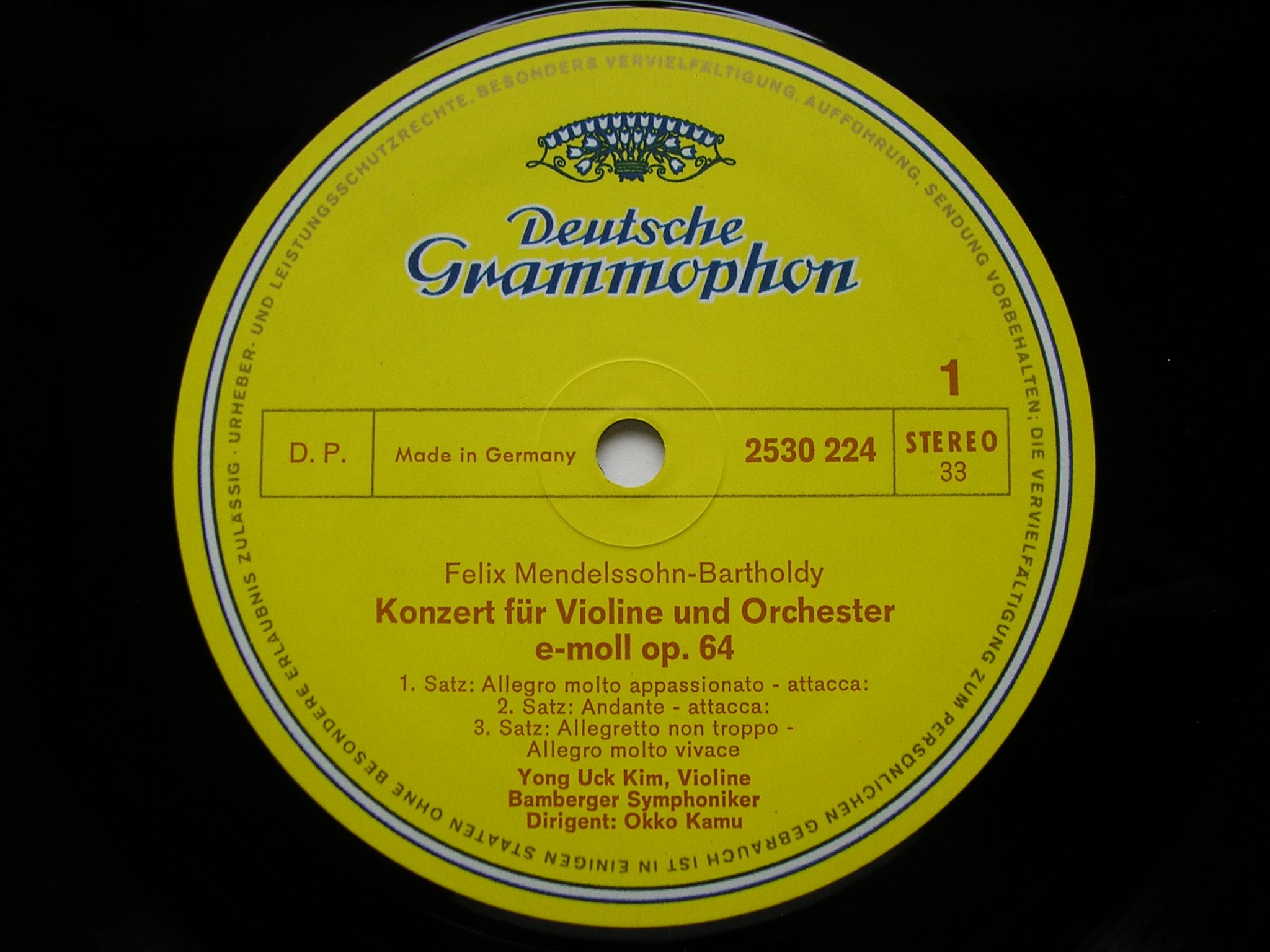 MENDELSSOHN & BRUCH: VIOLIN CONCERTOS      YONG UCK KIM / BAMBERG SYMPHONY / KAMU     2530 224
