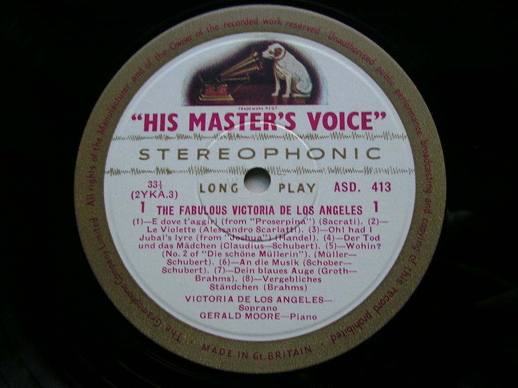 THE FABULOUS VICTORIA DE LOS ANGELES    SONG RECITAL WITH GERALD MOORE     ASD 413