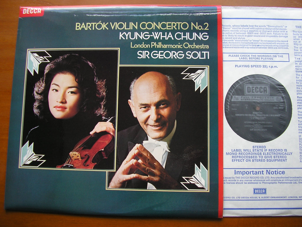 SXL 6802 BARTOK: VIOLIN CONCERTO No. 2 CHUNG / LONDON PHILHARMONIC / SOLTI