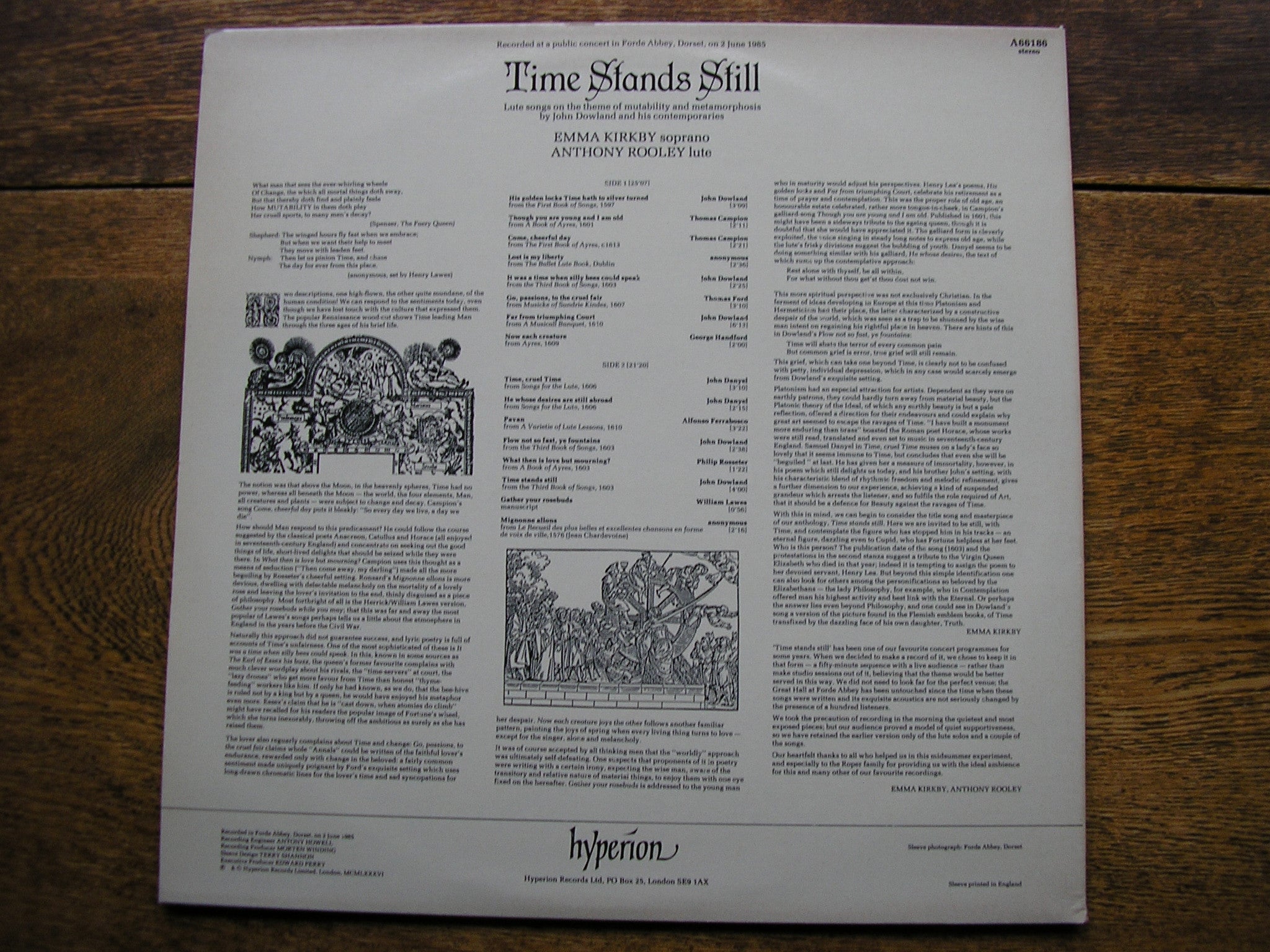 TIME STANDS STILL     EMMA KIRKBY / ANTHONY ROOLEY    A66186