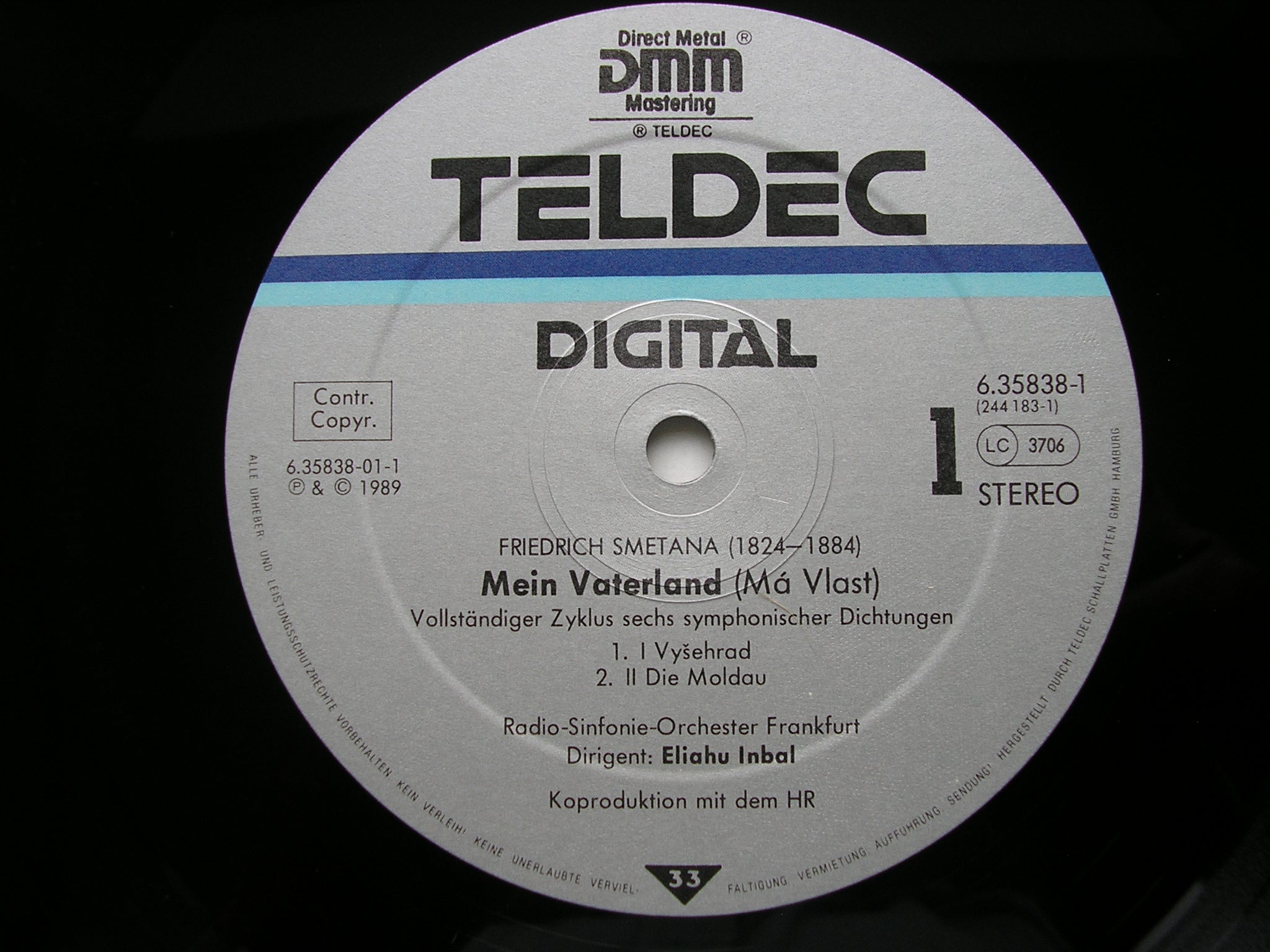SMETANA: MA VLAST / THE BARTERED BRIDE excerpts       INBAL / FRANKFURT RADIO SYMPHONY     2LP     6.35838 EK