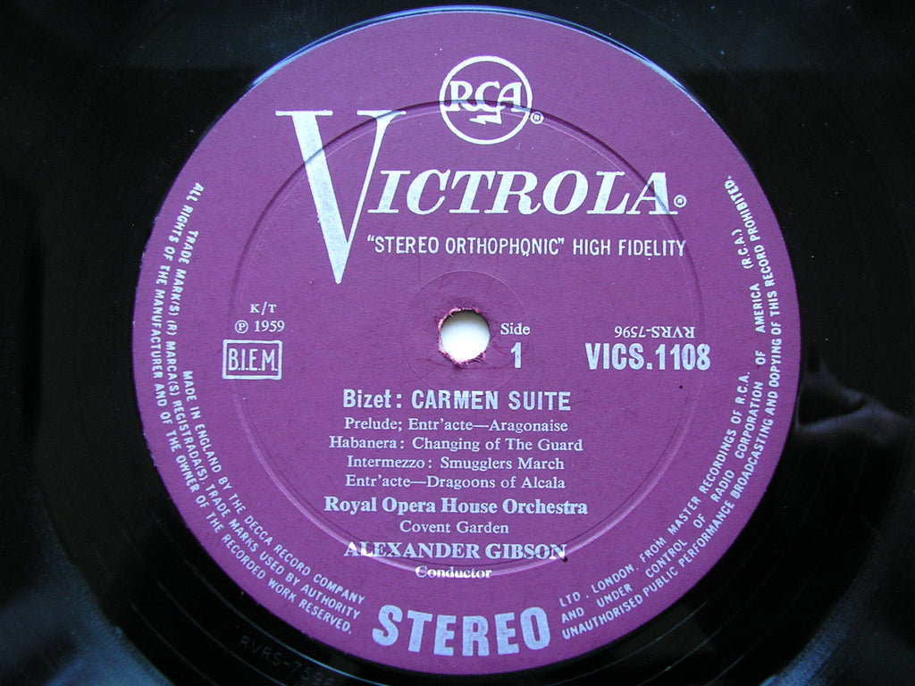 BIZET: CARMEN Suite / GOUNOD: FAUST Ballet Music      GIBSON / OROHCG      VICS 1108
