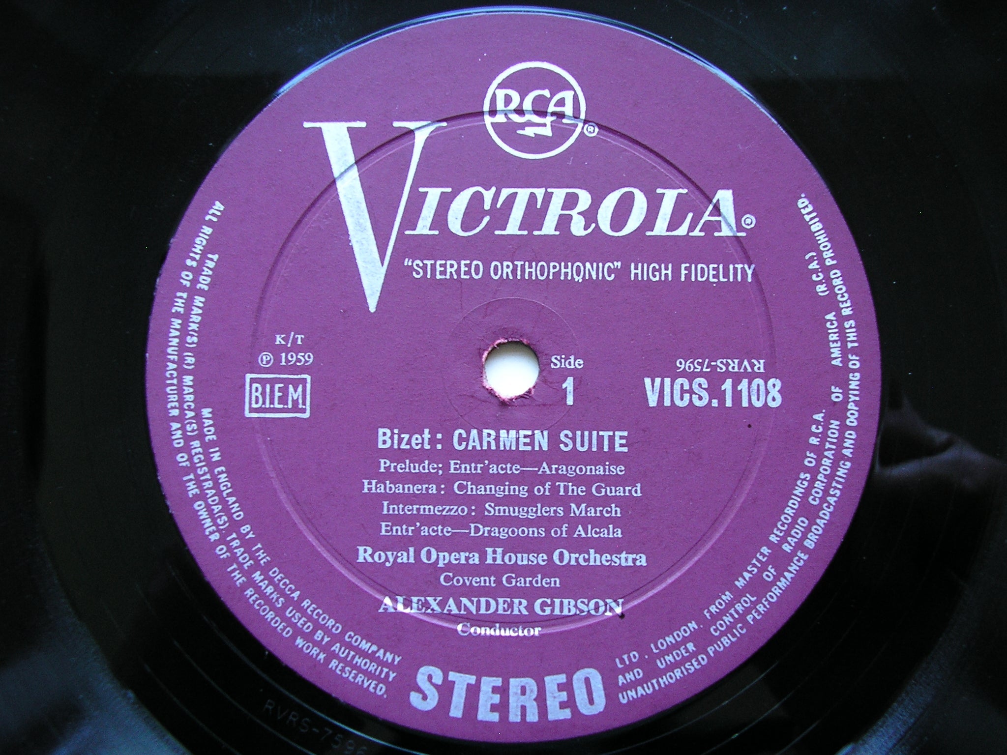 BIZET: CARMEN Suite / GOUNOD: FAUST Ballet Music      GIBSON / OROHCG      VICS 1108