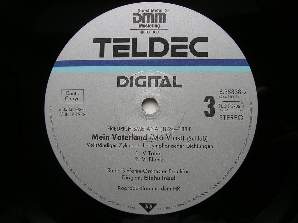 SMETANA: MA VLAST / THE BARTERED BRIDE excerpts       INBAL / FRANKFURT RADIO SYMPHONY     2LP     6.35838 EK