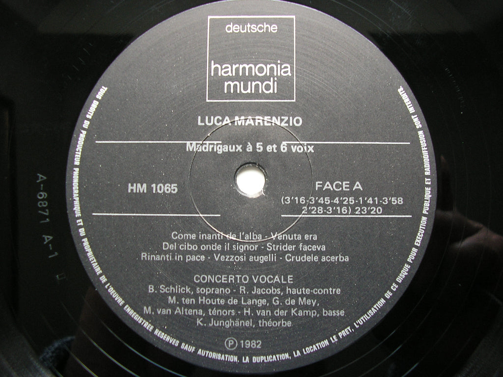 MARENZIO: MADRIGALS FOR 5 & 6 VOICES     CONCERTO VOCALE / JACOBS    HM 1065