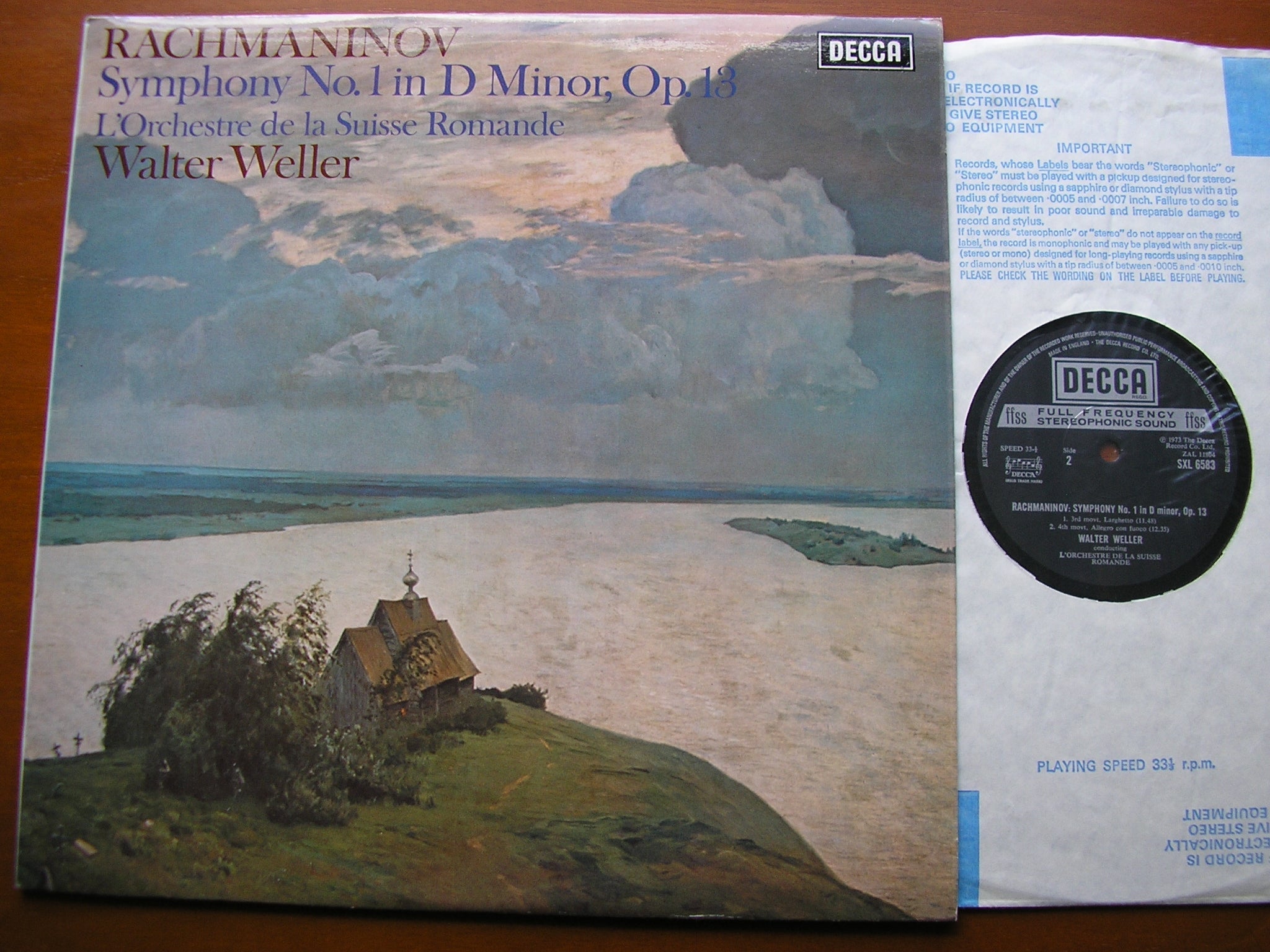 RACHMANINOV: SYMPHONY No. 1       WELLER / SUISSE ROMANDE     SXL 6583