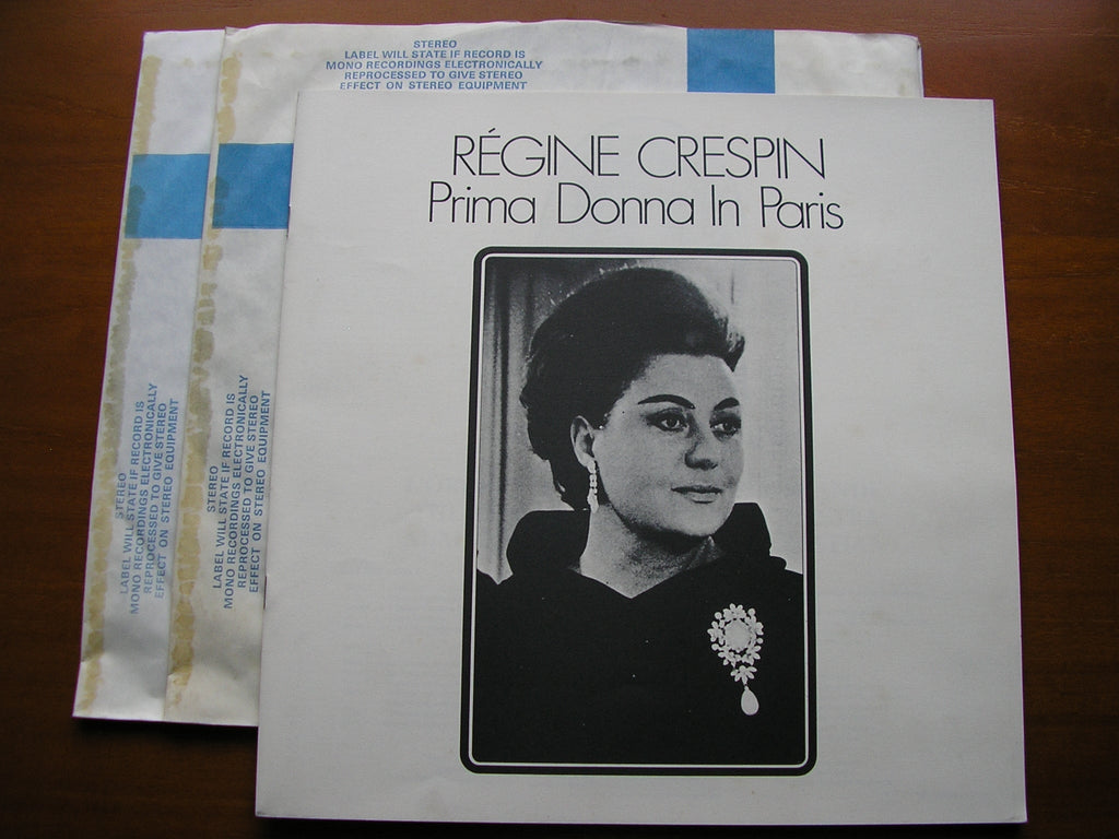PRIMA DONNA IN PARIS: OPERA & OPERETTA ARIAS      REGINE CRESPIN / SRO / LOMBARD / VVO / SEBASTIAN     2LP      SET 520-1