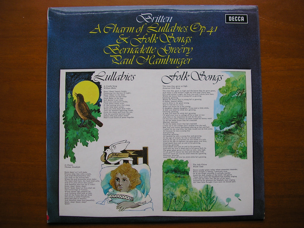 SXL 6413 BRITTEN: A CHARM OF LULLABIES / FOLK SONG ARRANGEMENTS     GREEVY / HAMBURGER     ED3