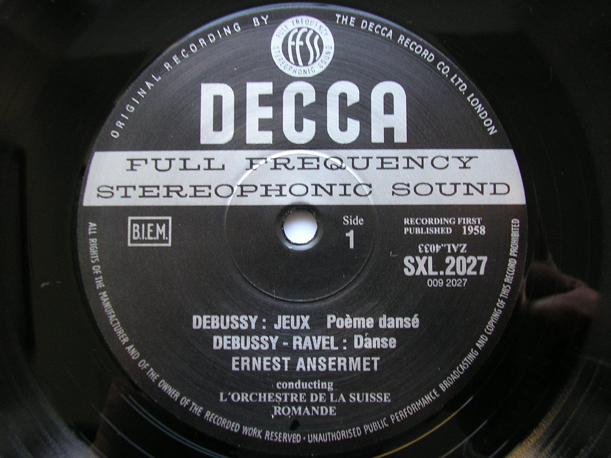 SXL 2027 DUKAS: LA PERI / DEBUSSY: JEUX ANSERMET/ SUISSE ROMANDE ORCHESTRA