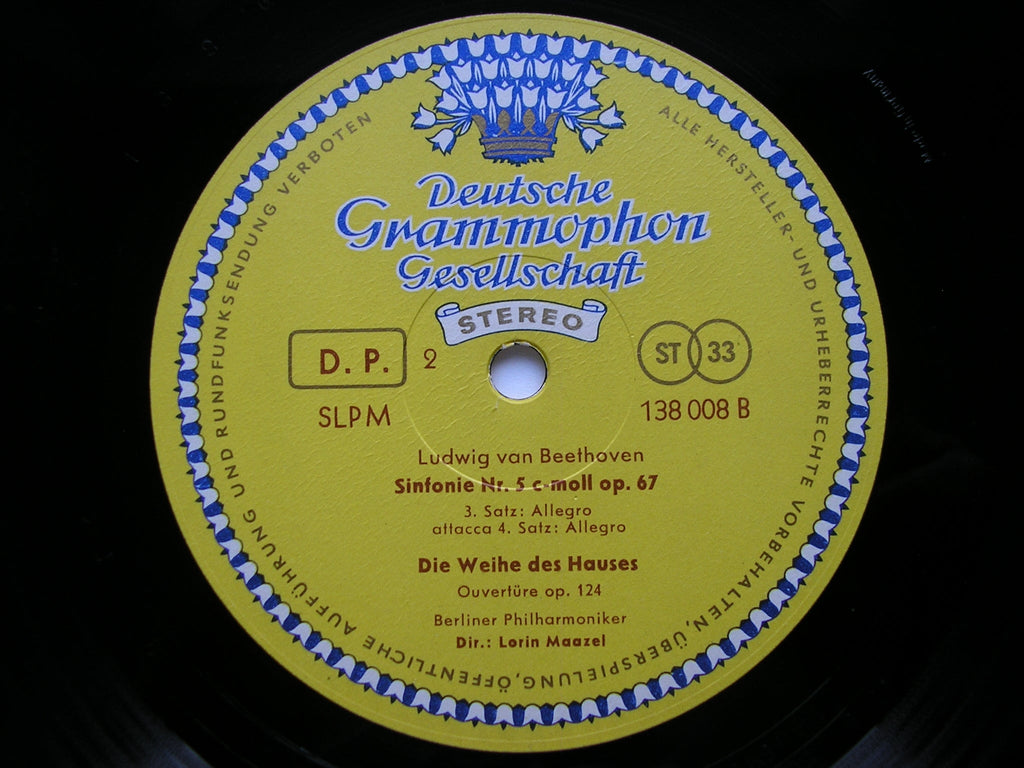 BEETHOVEN: SYMPHONY No. 5 / OVERTURE Consecration of the House     MAAZEL / BERLIN PHILHARMONIC    138 008
