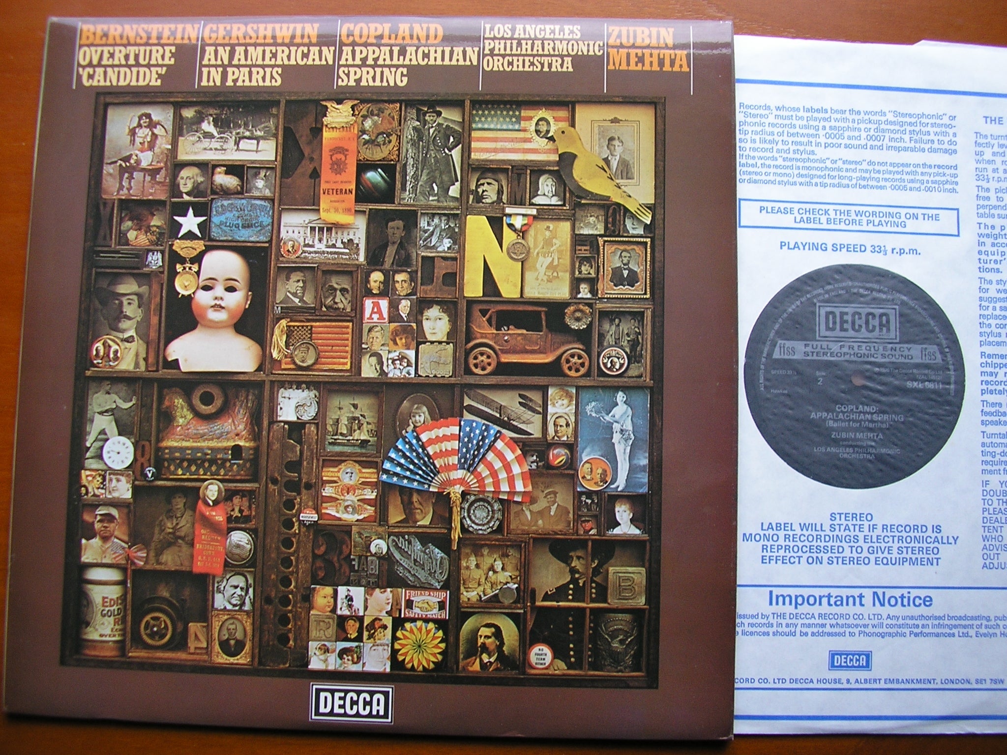 BERNSTEIN / COPLAND / GERSHWIN: ORCHESTRAL WORKS       MEHTA / LOS ANGELES PHILHARMONIC    SXL 6811