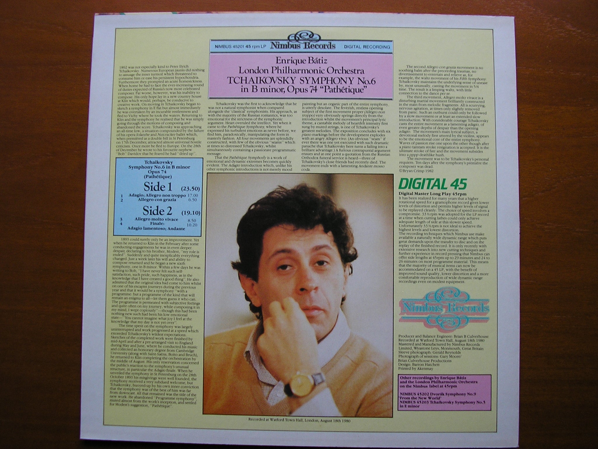 TCHAIKOVSKY: SYMPHONY No. 6     BATIZ / LONDON PHILHARMONIC    NIMBUS 45201