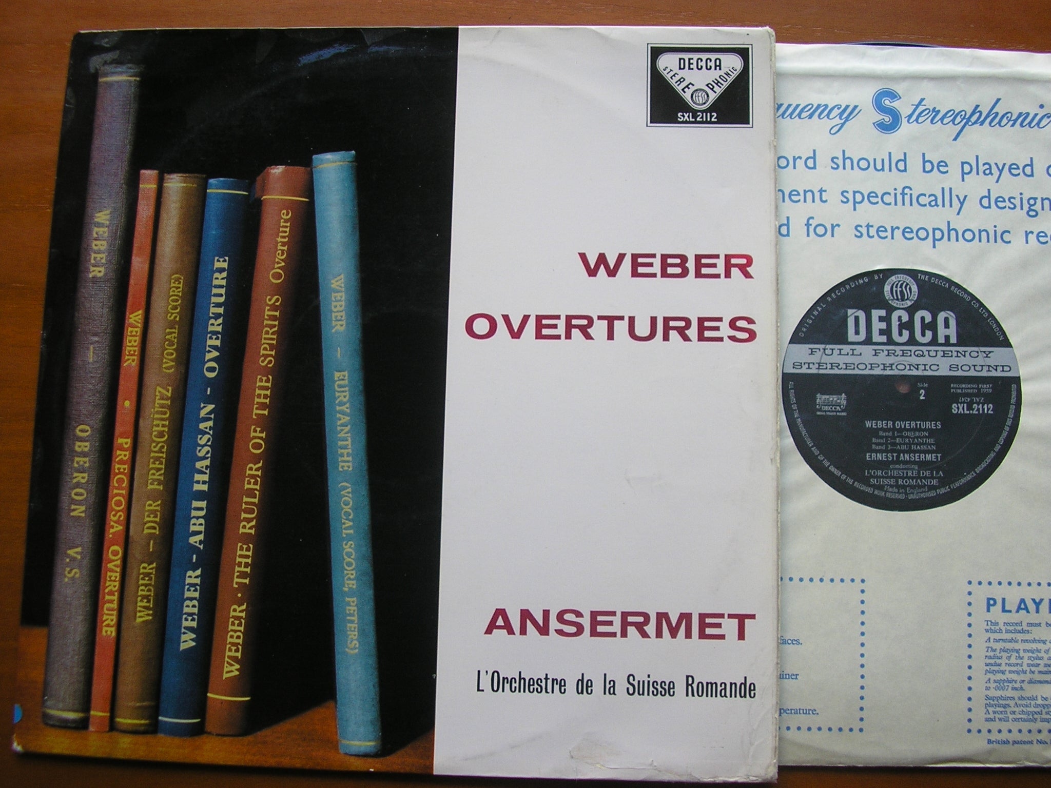 SXL 2112 WEBER: SIX OVERTURES ANSERMET / SUISSE ROMANDE