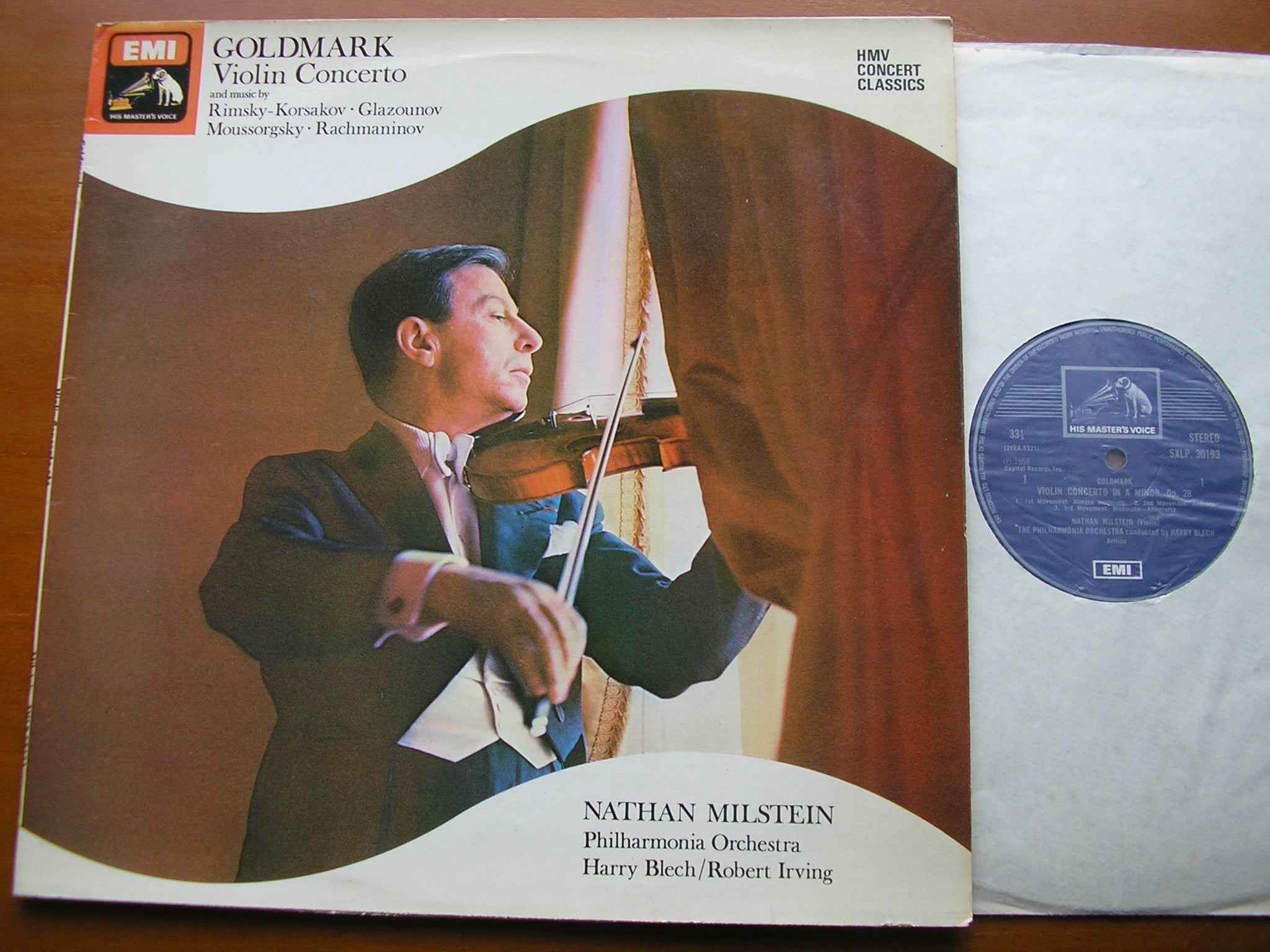 SXLP 30193 GOLDMARK: VIOLIN CONCERTO / RUSSIAN PIECES FOR VIOLIN MILSTEIN / PHILHARMONIA / BLECH / IRVING
