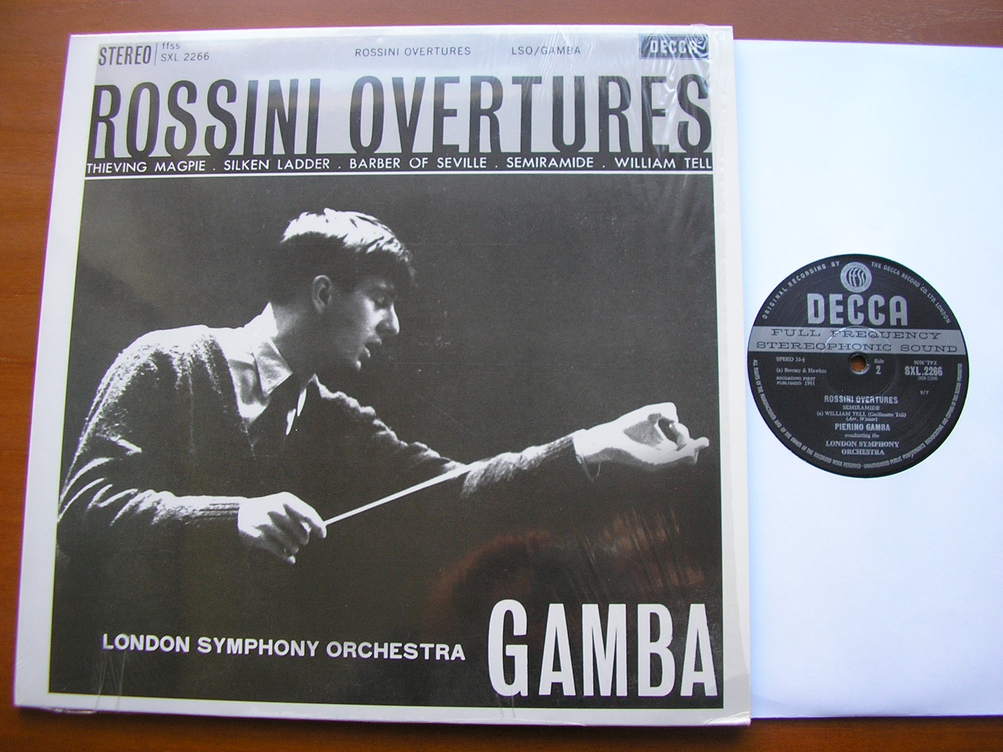 SXL 2266 ROSSINI: FIVE OVERTURES PIERINO GAMBA / LONDON SYMPHONY
