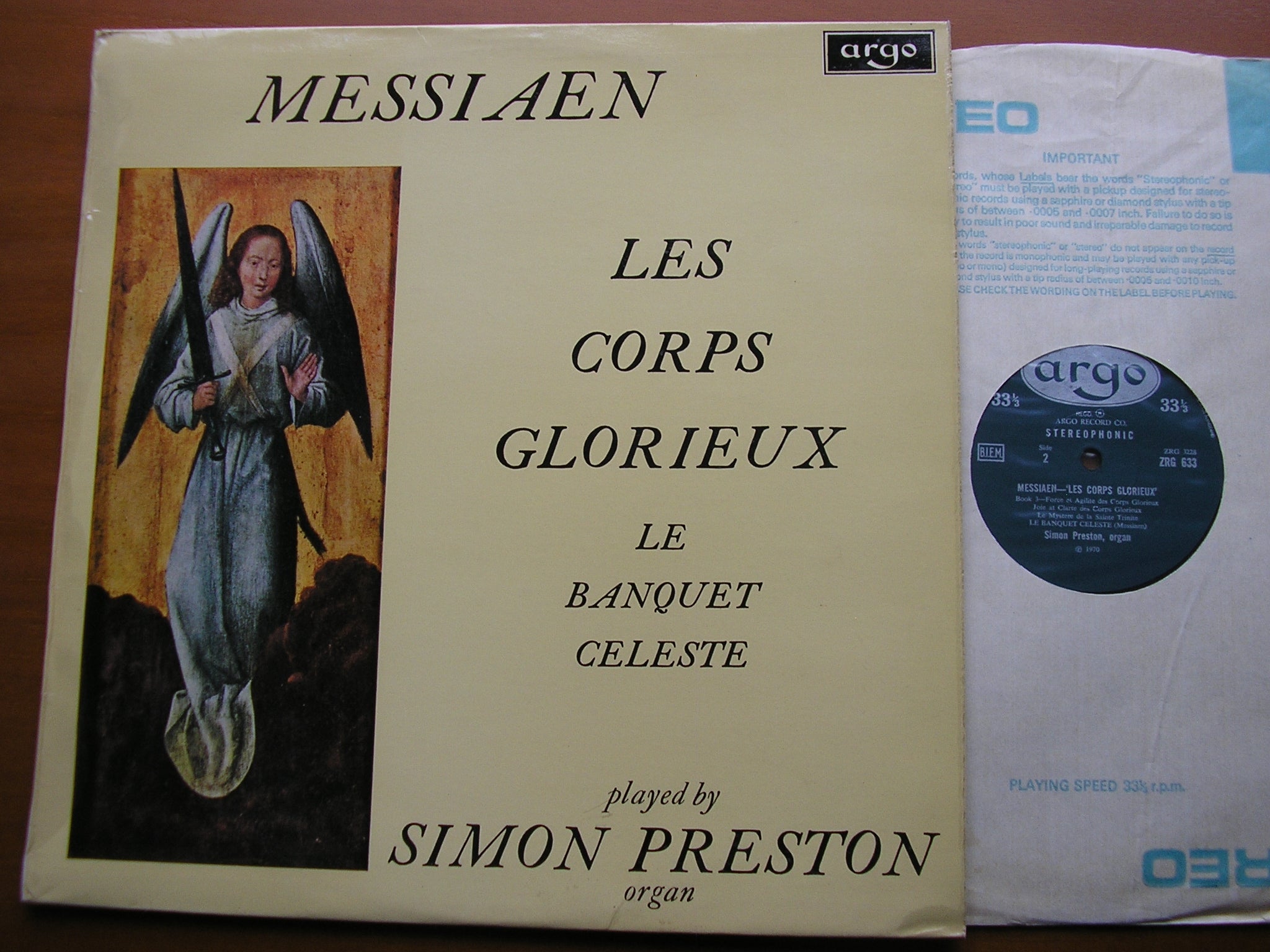 MESSIAEN: LES CORPS GLORIEUX / LE BANQUET CELESTE      SIMON PRESTON      ZRG 633