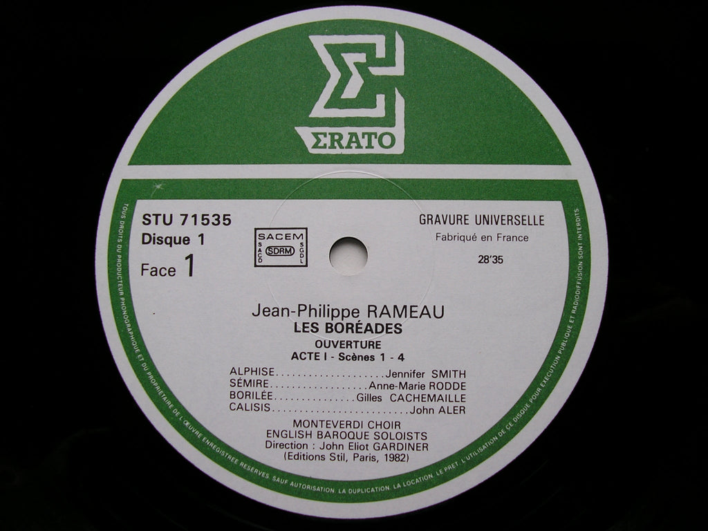 RAMEAU: LES BOREADES (1764)    SOLOISTS / ENGLISH BAROQUE SOLOISTS / GARDINER    3LP    STU 715343