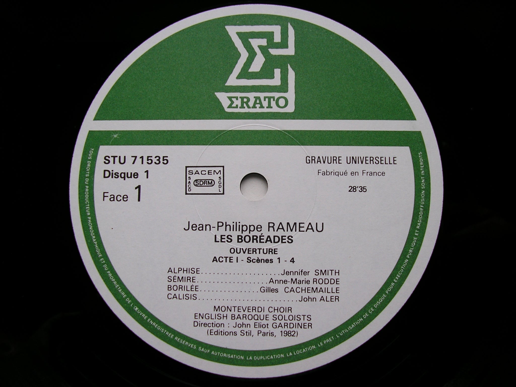 RAMEAU: LES BOREADES (1764)    SOLOISTS / ENGLISH BAROQUE SOLOISTS / GARDINER    3LP    STU 715343