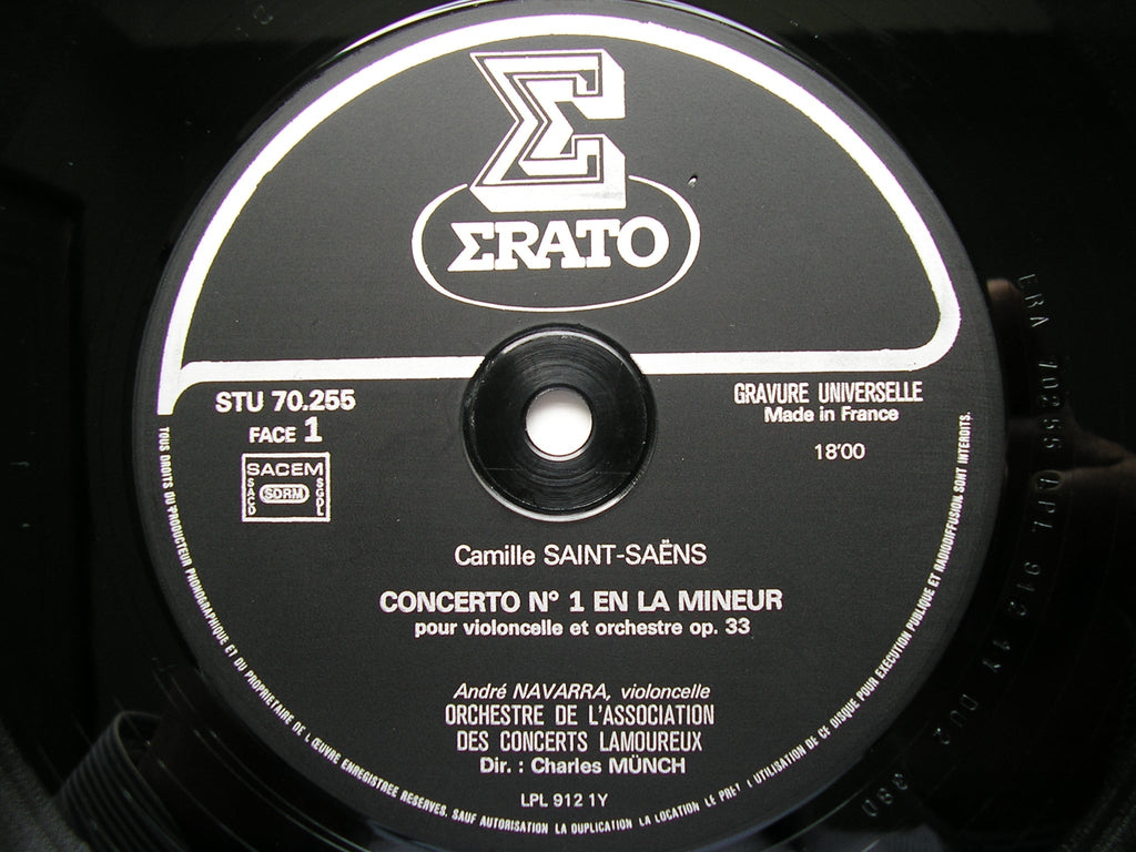 LALO & SAINT-SAENS: CELLO CONCERTOS     NAVARRA / LAMOUREUX ORCHESTRA /  MUNCH     STU 70255