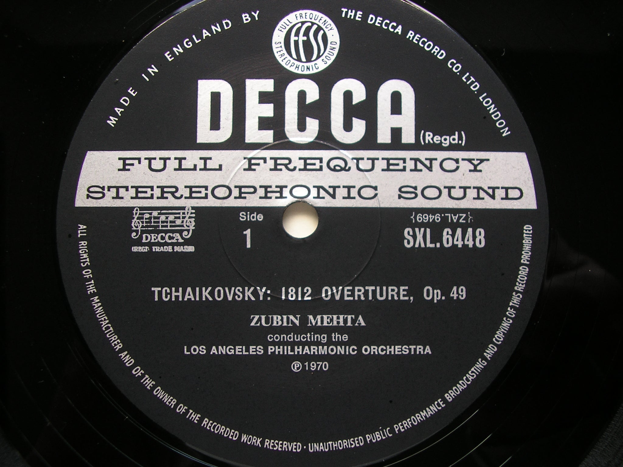 SXL 6448 TCHAIKOVSKY: 1812 OVERTURE / ROMEO & JULIET     MEHTA / LOS ANGELES PHILHARMONIC    ED3