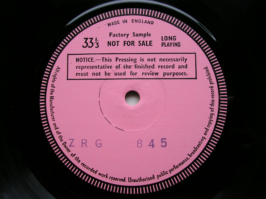 BARBER / IVES / COPLAND / COWELL / CRESTON: ORCHESTRAL MUSIC    MARRINER / ASMIF   test pressing    ZRG 845