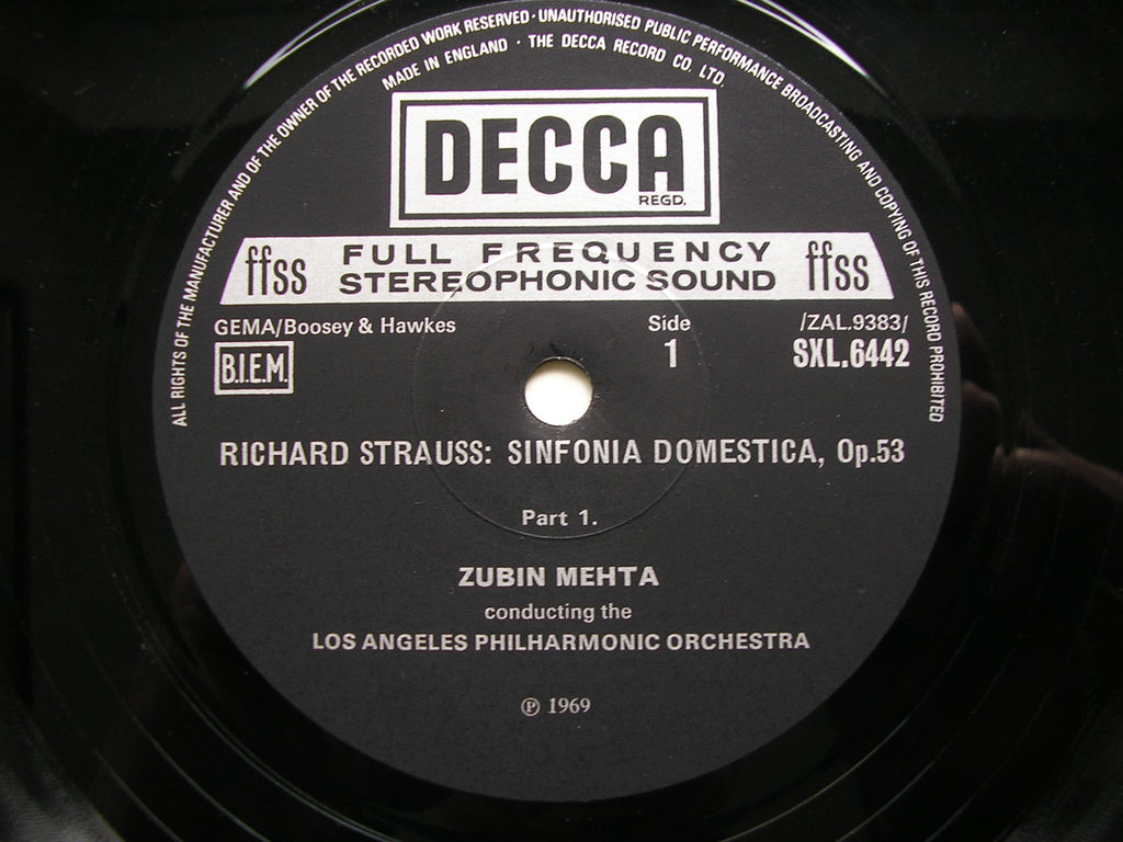 SXL 6442 STRAUSS: SINFONIA DOMESTICA     MEHTA / LOS ANGELES PHILHARMONIC     ED4