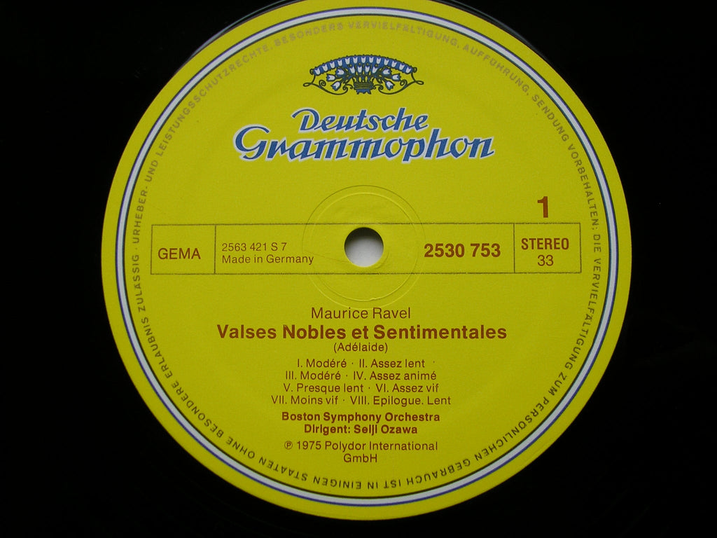 RAVEL: VALSES NOBLES ET SENTIMENTALES / PAVANE / ALBORADA DEL GRACIOSO      OZAWA / BOSTON SYMPHONY ORCHESTRA    2530 753