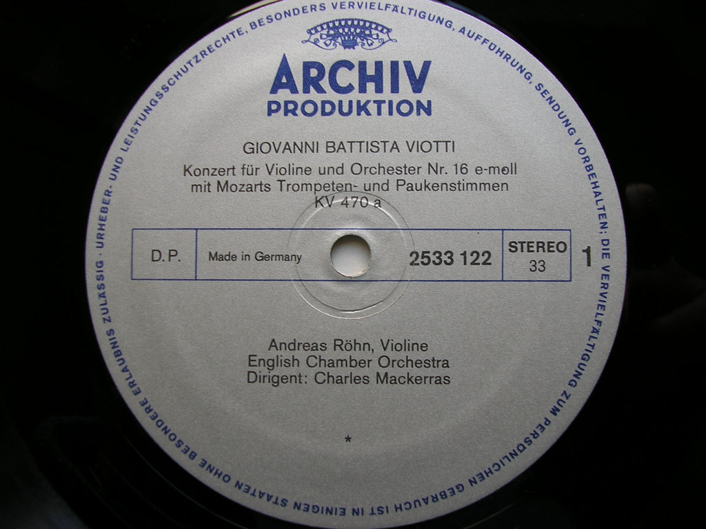 VIOTTI: VIOLIN CONCERTOS Nos. 16 & 24   ROHN / ENGLISH CHAMBER ORCHESTRA / MACKERRAS   2533 122