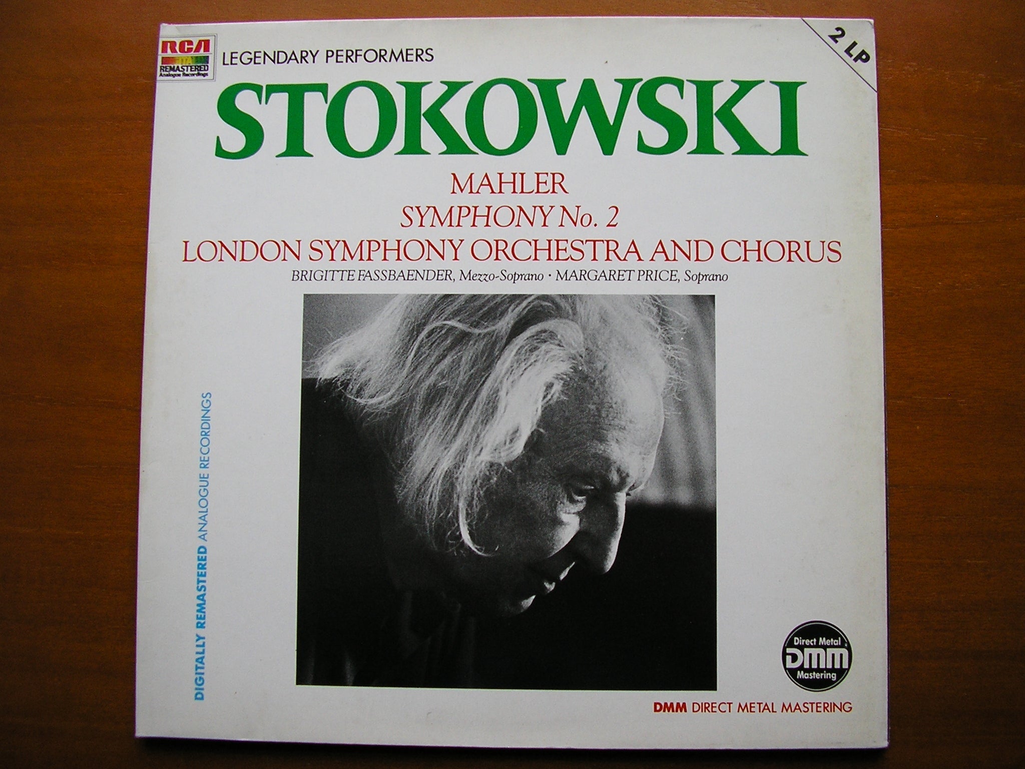 MAHLER:  SYMPHONY No. 2 'Resurrection'     FASSBAENDER / PRICE / LONDON SYMPHONY / STOKOWSKI    2LP    GL 85392