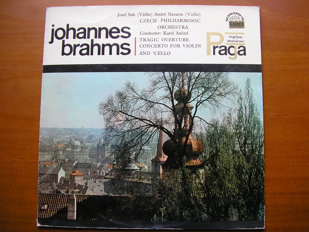 BRAHMS: CONCERTO FOR VIOLIN & CELLO / TRAGIC OVERTURE    SUK / NAVARRA / CZECH PHILHARMONIC / ANCERL    SUA ST 50573