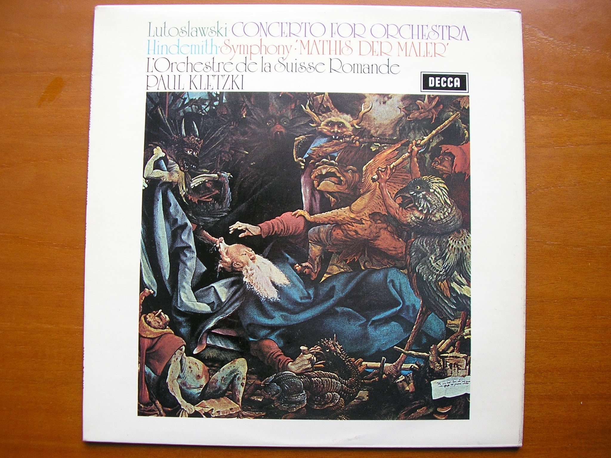 SXL 6445 HINDEMITH: MATHIS DER MALER / LUTOSLAWSKI: CONCERTO FOR ORCHESTRA / SUISSE ROMANDE / KLETZKI     ED4