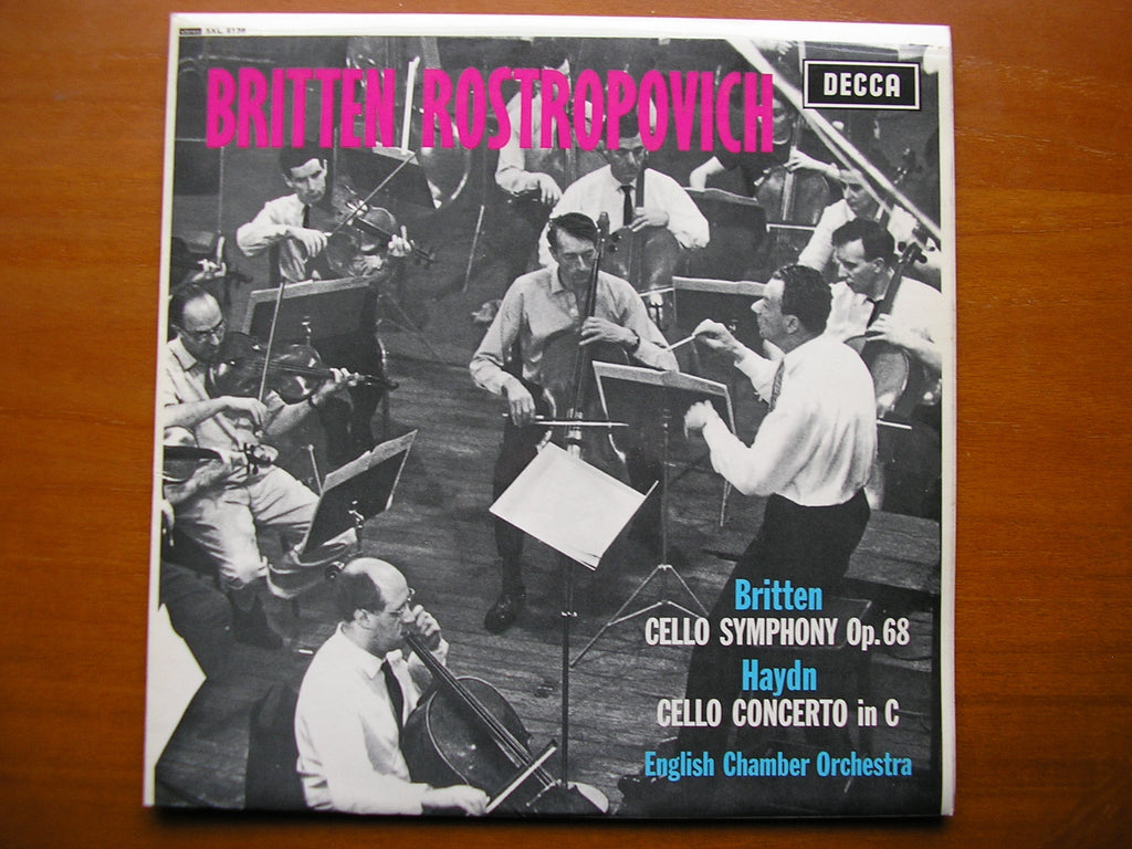 BRITTEN: CELLO SYMPHONY / HAYDN: CELLO CONCERTO in C      ROSTROPOVICH / ENGLISH CHAMBER ORCHESTRA / BRITTEN    SXL 6138
