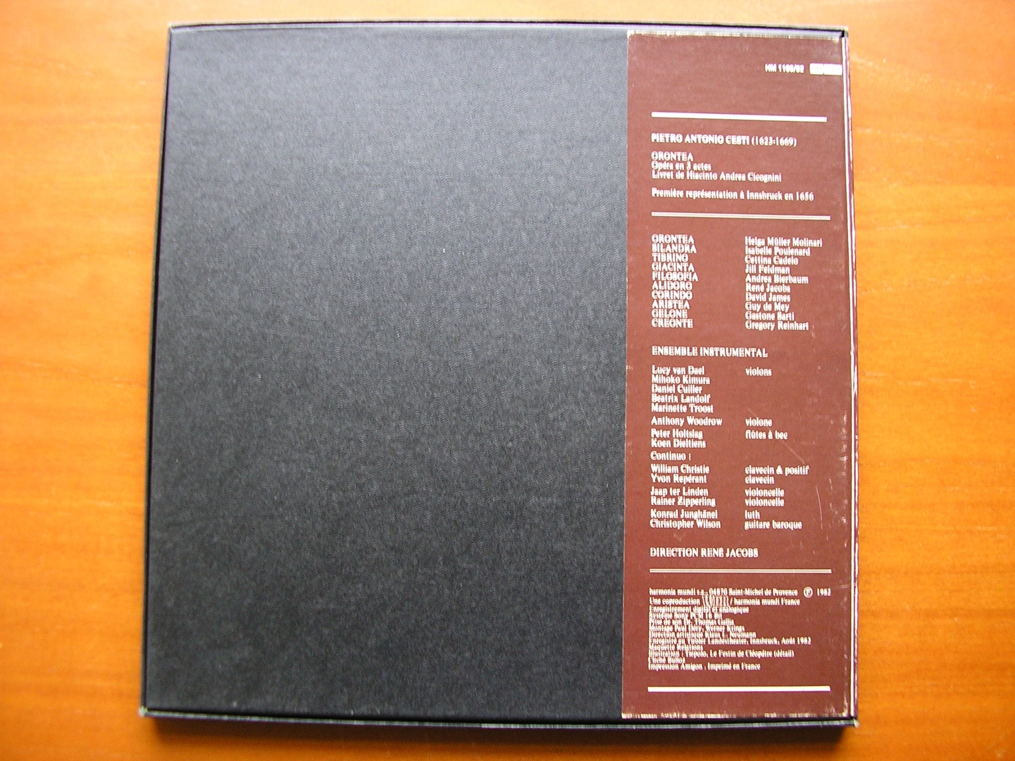 CESTI: ORONTEA    MOLINARI / DE MAY / POULENARD / FELDMAN / ENSEMBLE INSTRUMENTAL / JACOBS    3LP    HM 1100/02