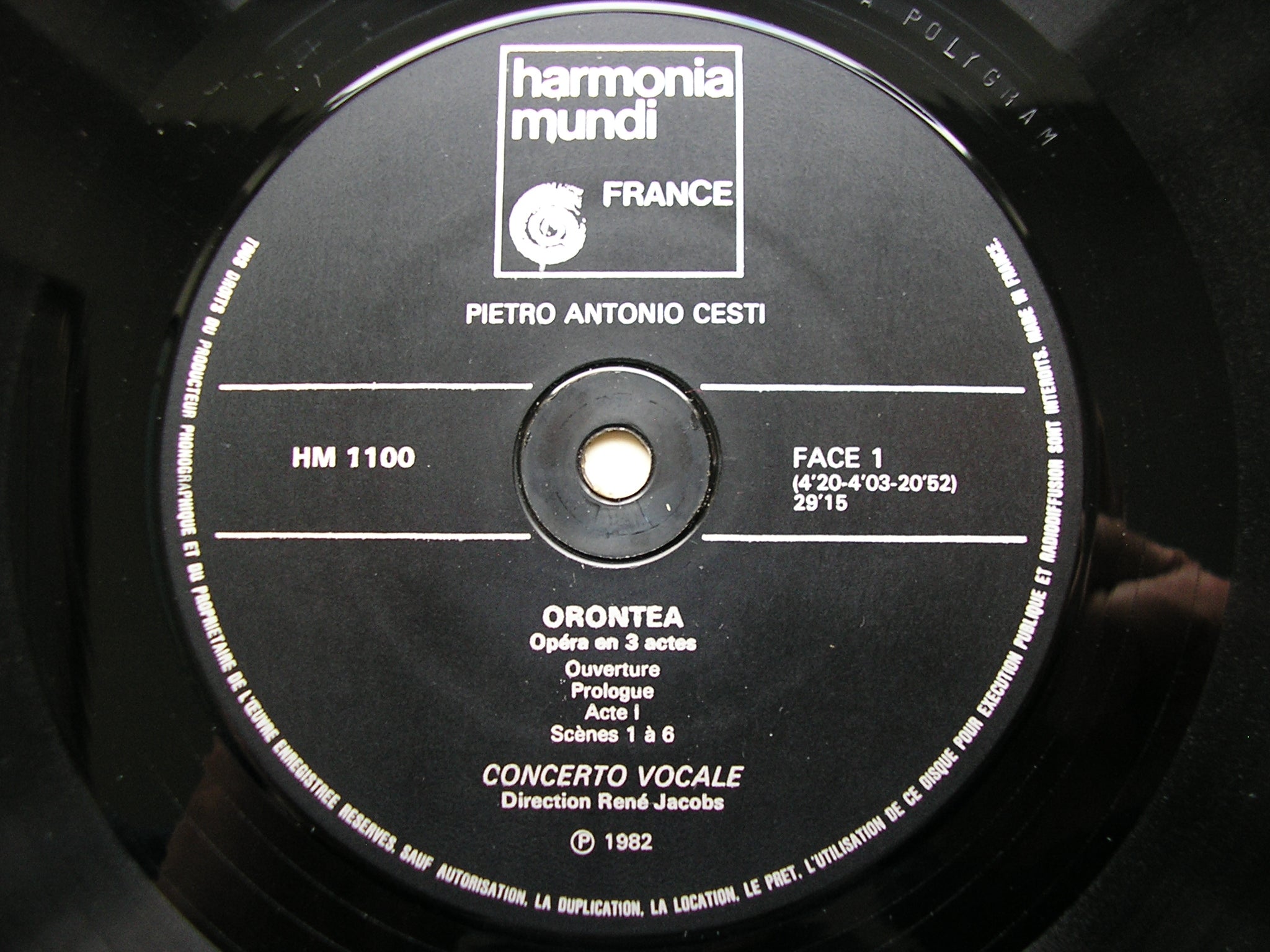 CESTI: ORONTEA    MOLINARI / DE MAY / POULENARD / FELDMAN / ENSEMBLE INSTRUMENTAL / JACOBS    3LP    HM 1100/02