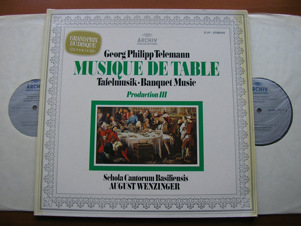 TELEMANN: TAFELMUSIK  Production 3      WENZINGER / SCHOLA CANTORUM BASILIENSIS     2LP     2708 010