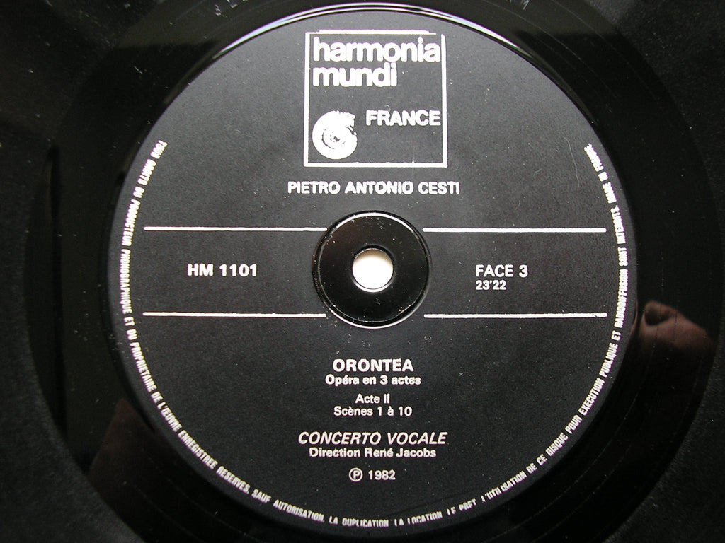 CESTI: ORONTEA    MOLINARI / DE MAY / POULENARD / FELDMAN / ENSEMBLE INSTRUMENTAL / JACOBS    3LP    HM 1100/02