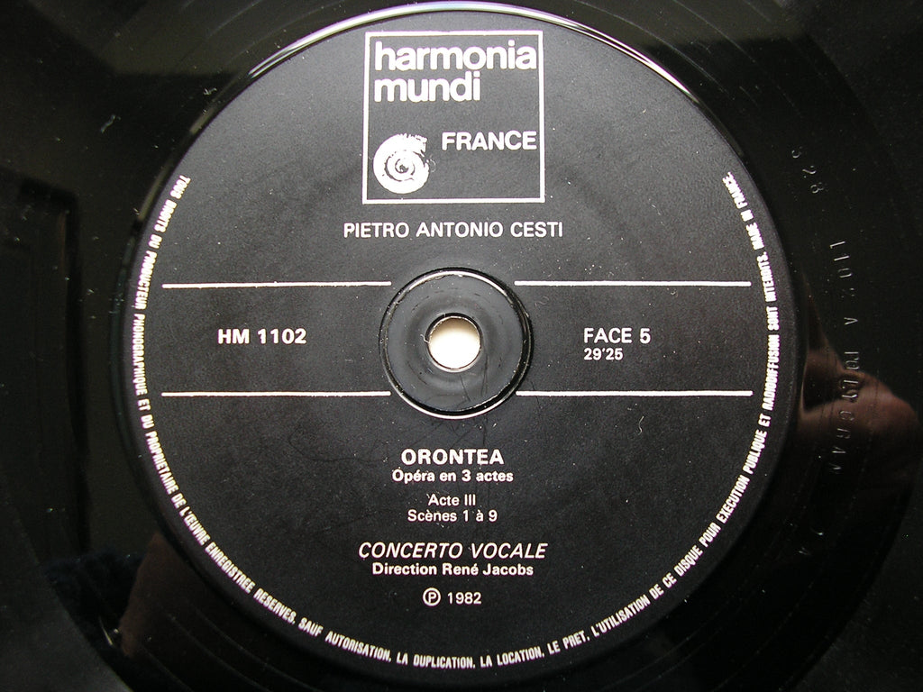 CESTI: ORONTEA    MOLINARI / DE MAY / POULENARD / FELDMAN / ENSEMBLE INSTRUMENTAL / JACOBS    3LP    HM 1100/02