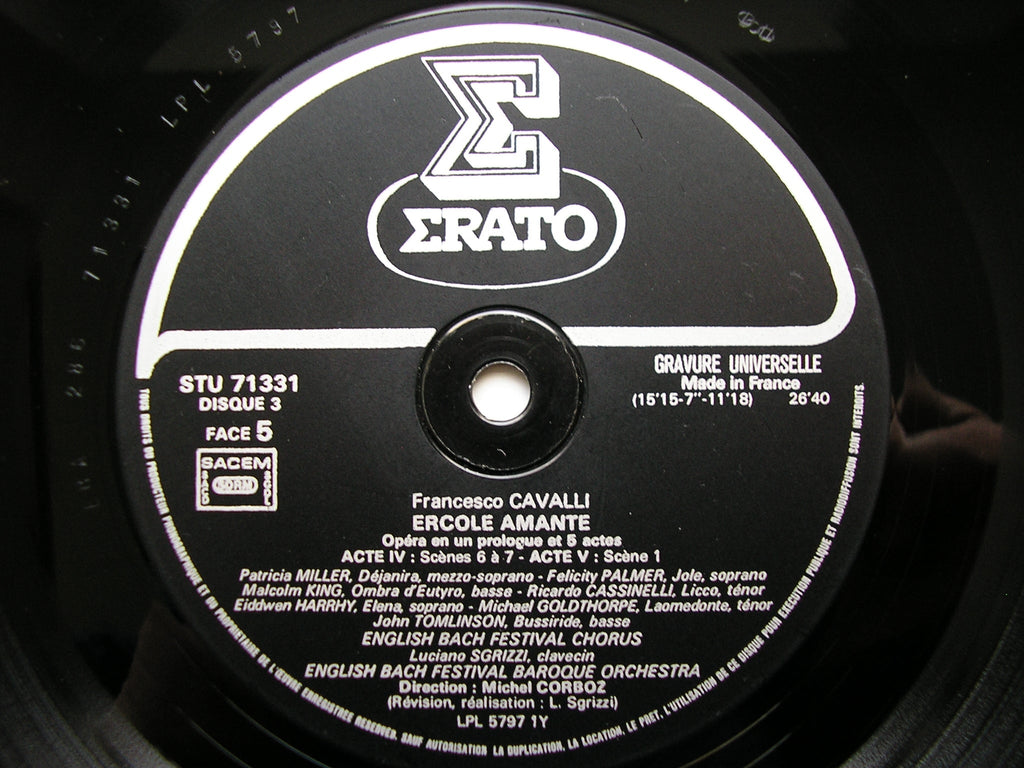 CAVALLI: ERCOLE AMANTE   MINTON / MILLER / PALMER / COLD / LEWIS / ENGLISH BACH FESTIVAL BAROQUE ORCHESTRA / CORBOZ   3LP   STU 71328