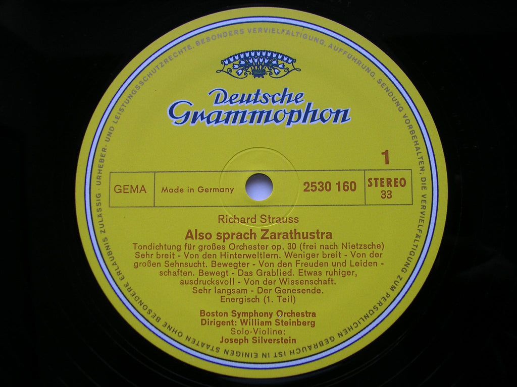 STRAUSS: ALSO SPRACH ZARATHUSTRA     STEINBERG / BOSTON SYMPHONY   2530 160