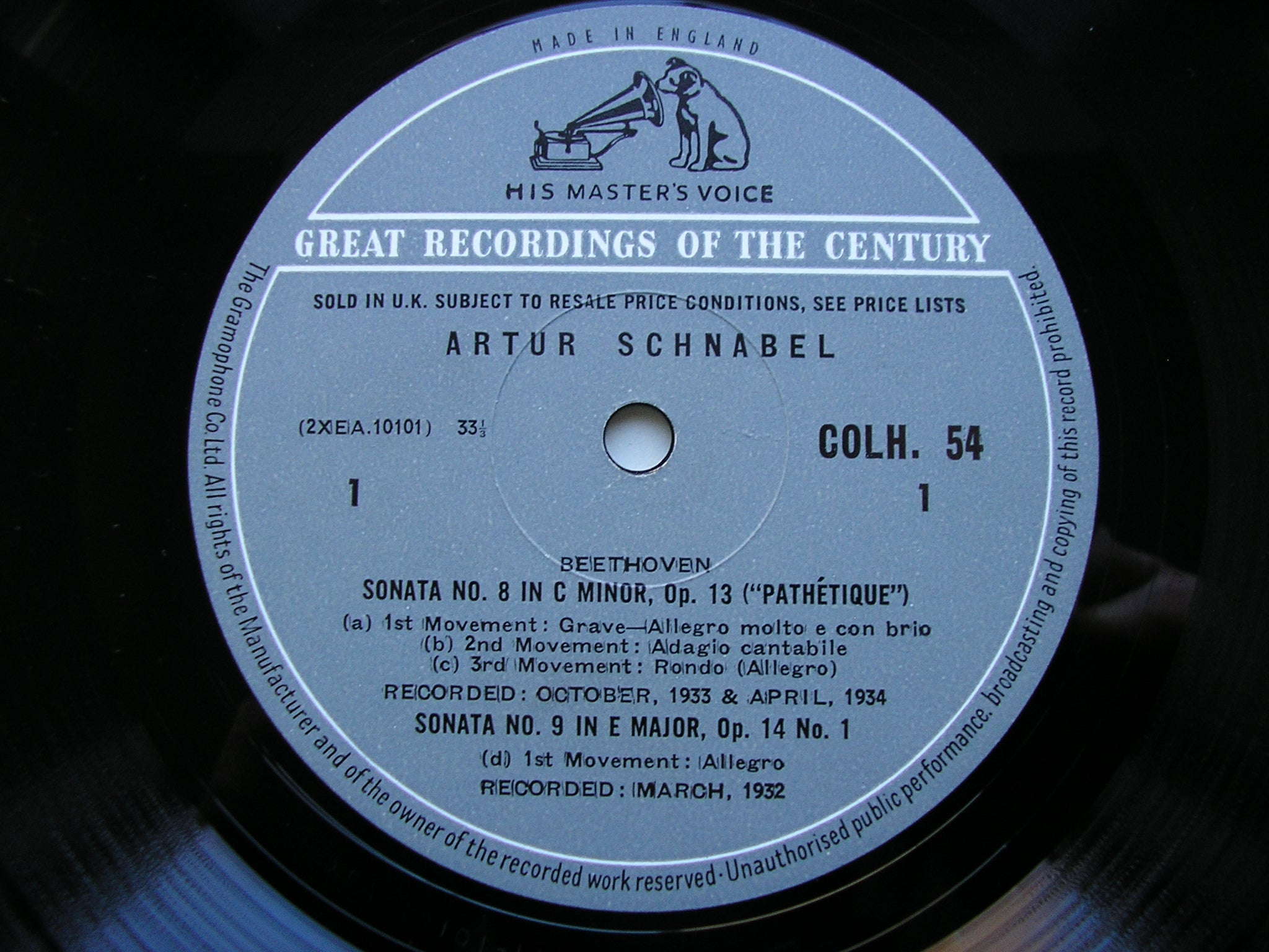 BEETHOVEN: THE COMPLETE PIANO SONATAS     ARTUR SCHNABEL    13 LP SET     COLH 51 - 63