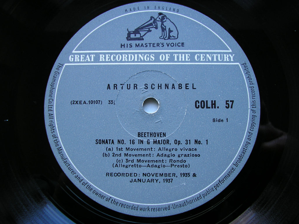 BEETHOVEN: THE COMPLETE PIANO SONATAS     ARTUR SCHNABEL    13 LP SET     COLH 51 - 63