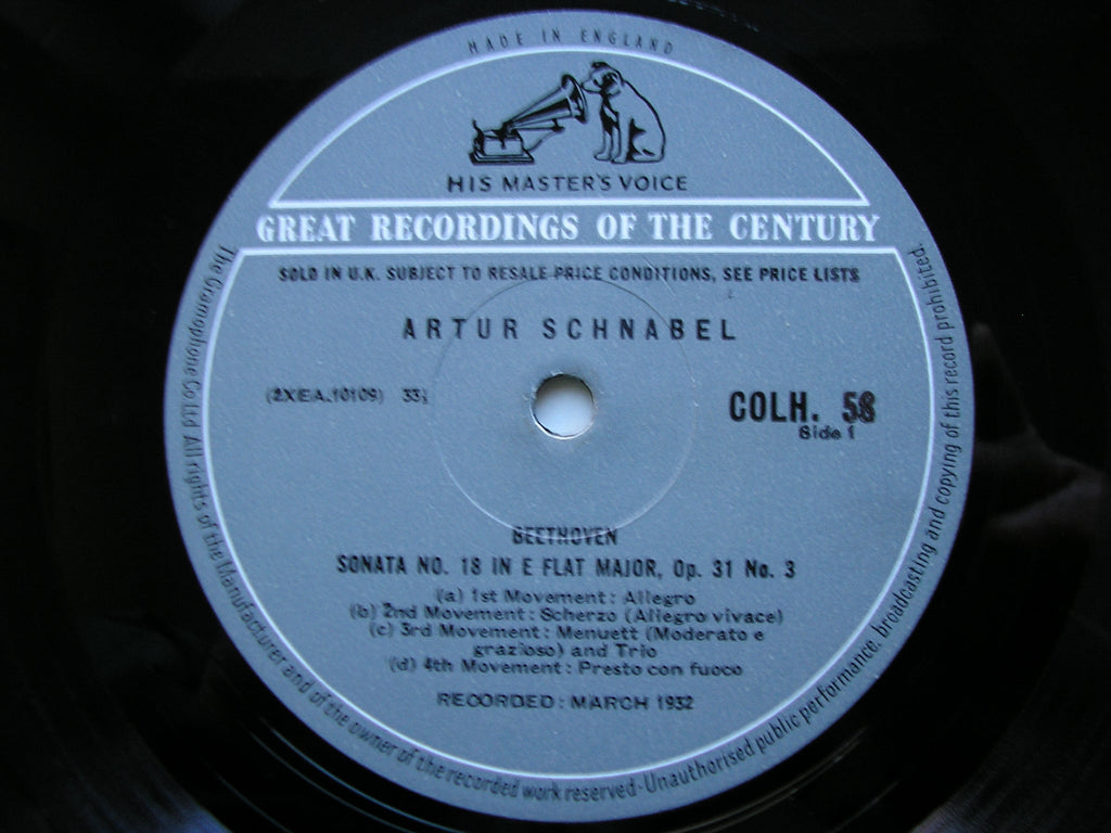 BEETHOVEN: THE COMPLETE PIANO SONATAS     ARTUR SCHNABEL    13 LP SET     COLH 51 - 63