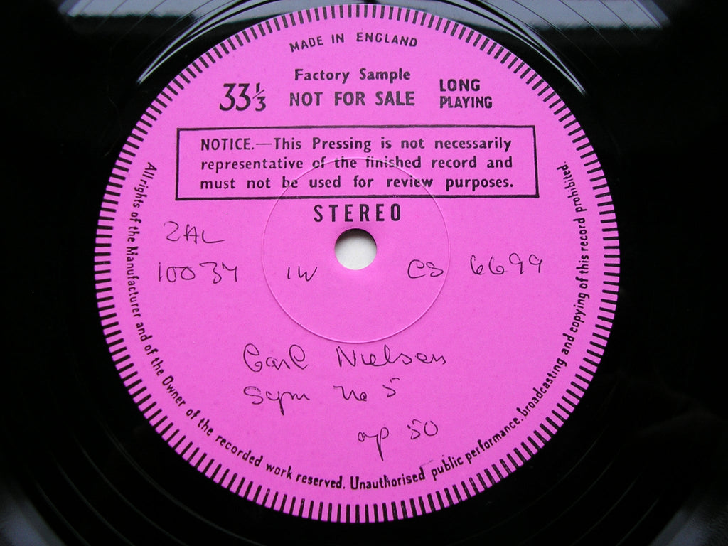 SXL 6491 NIELSEN: SYMPHONY No. 5 KLETZKI / SUISSE ROMANDE test pressing