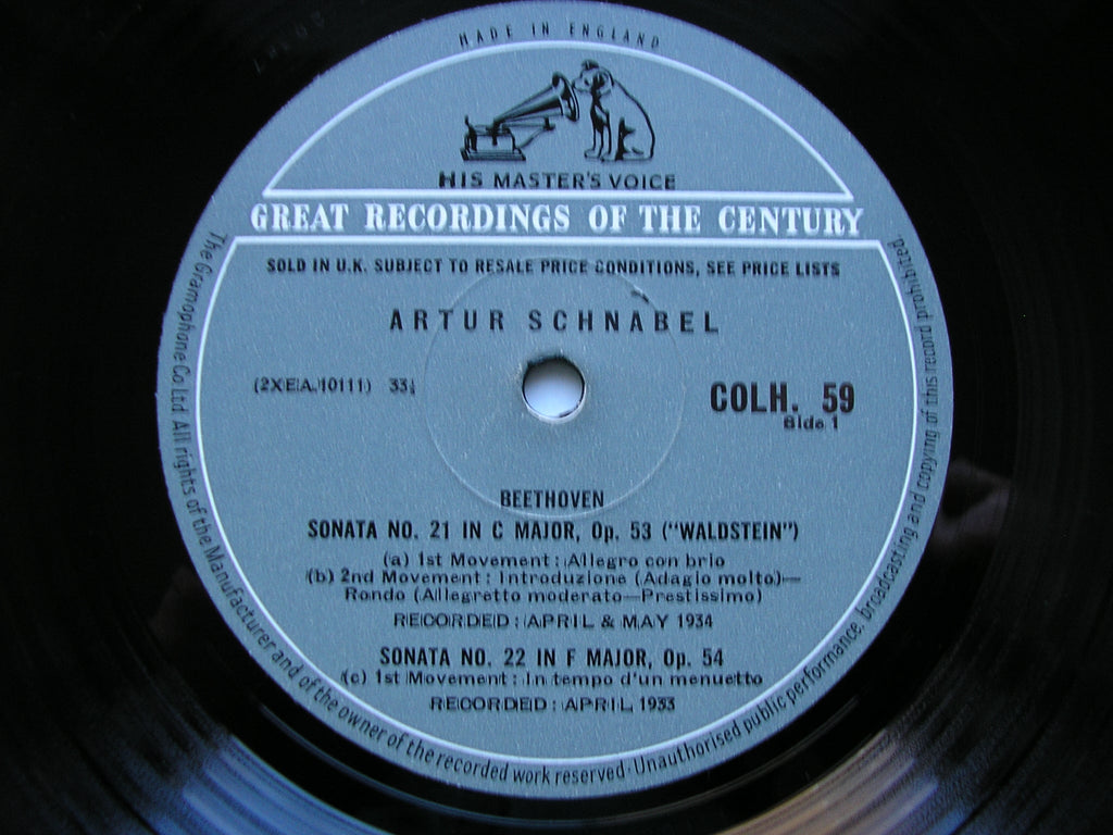 BEETHOVEN: THE COMPLETE PIANO SONATAS     ARTUR SCHNABEL    13 LP SET     COLH 51 - 63