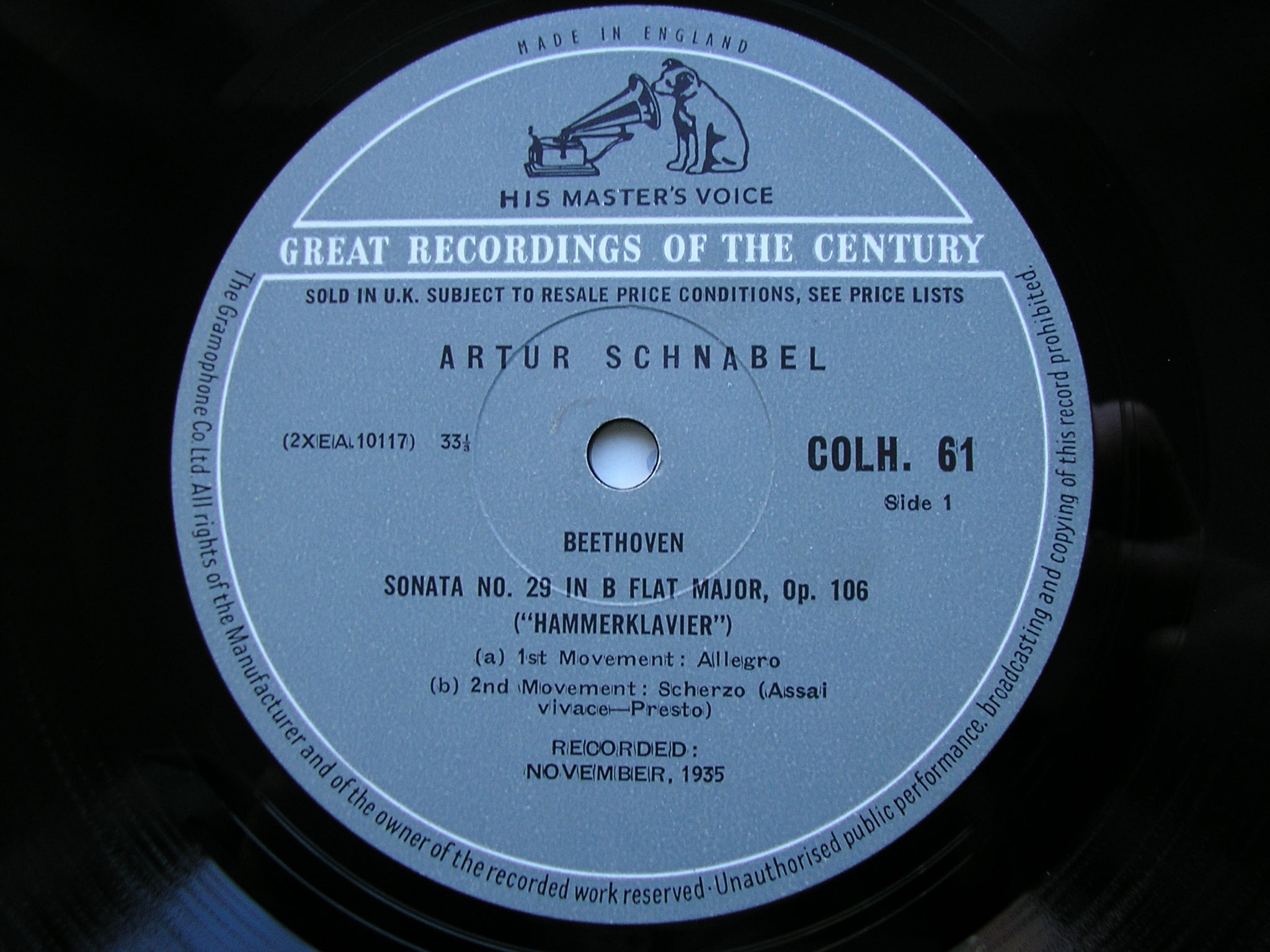 BEETHOVEN: THE COMPLETE PIANO SONATAS     ARTUR SCHNABEL    13 LP SET     COLH 51 - 63