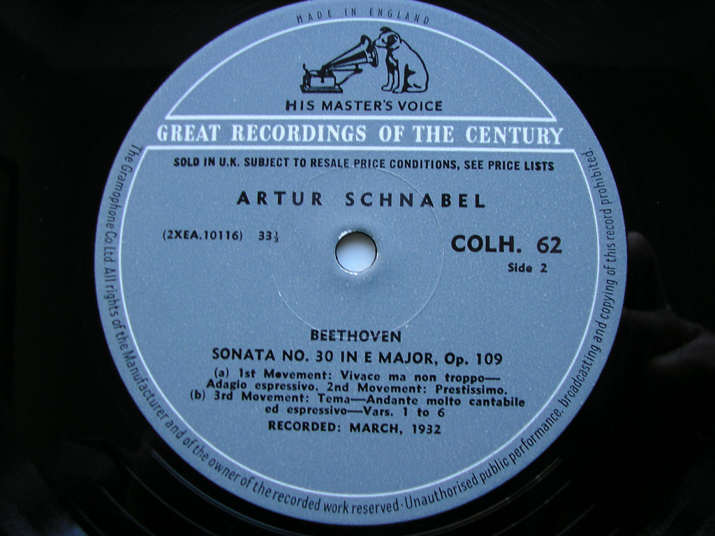 BEETHOVEN: THE COMPLETE PIANO SONATAS     ARTUR SCHNABEL    13 LP SET     COLH 51 - 63