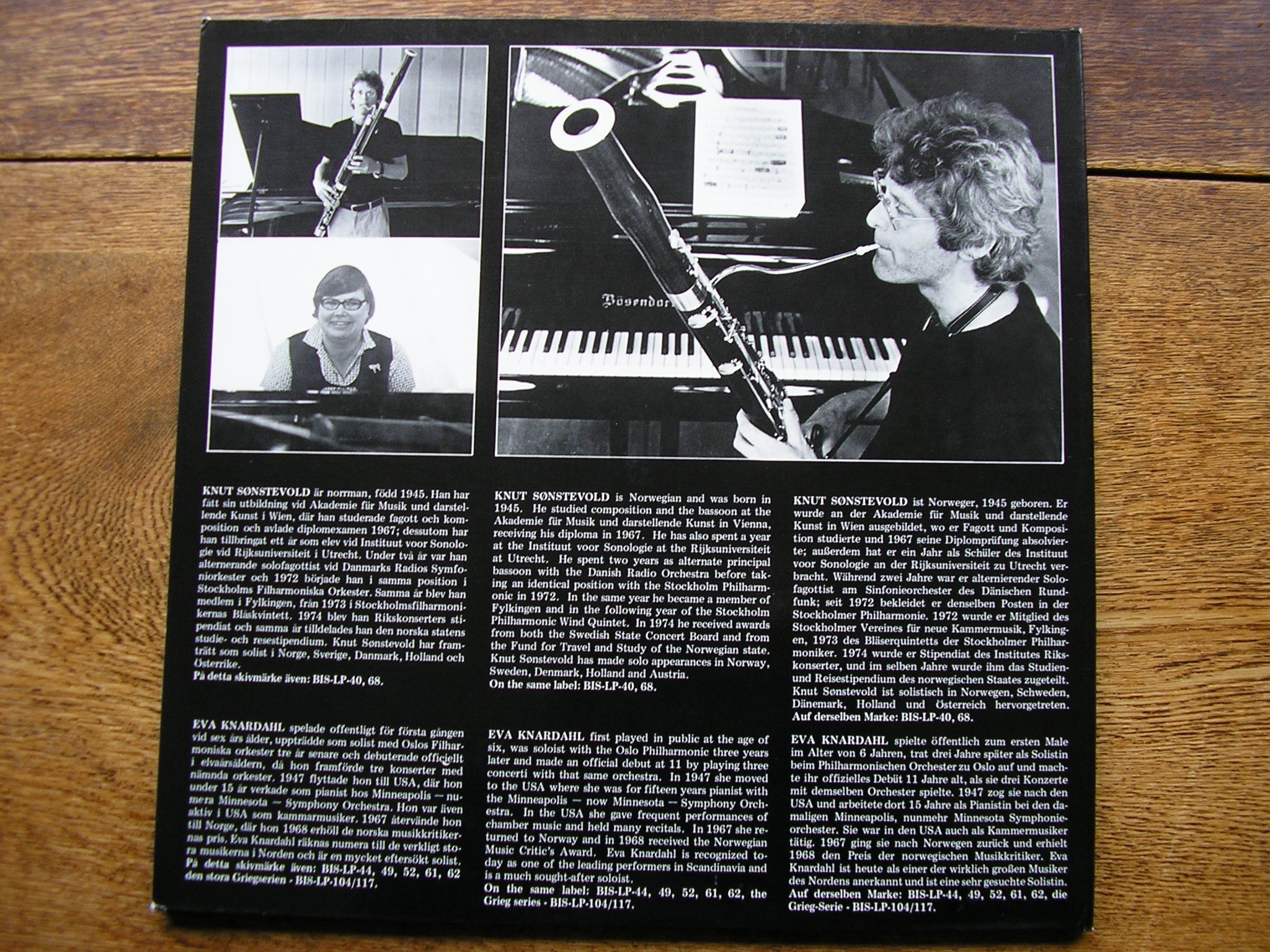 THE VIRTUOSO BASSOON: 20th CENTURY MUSIC FOR BASSOON   SONSTEVOLD / KNARDAHL   BIS LP 122