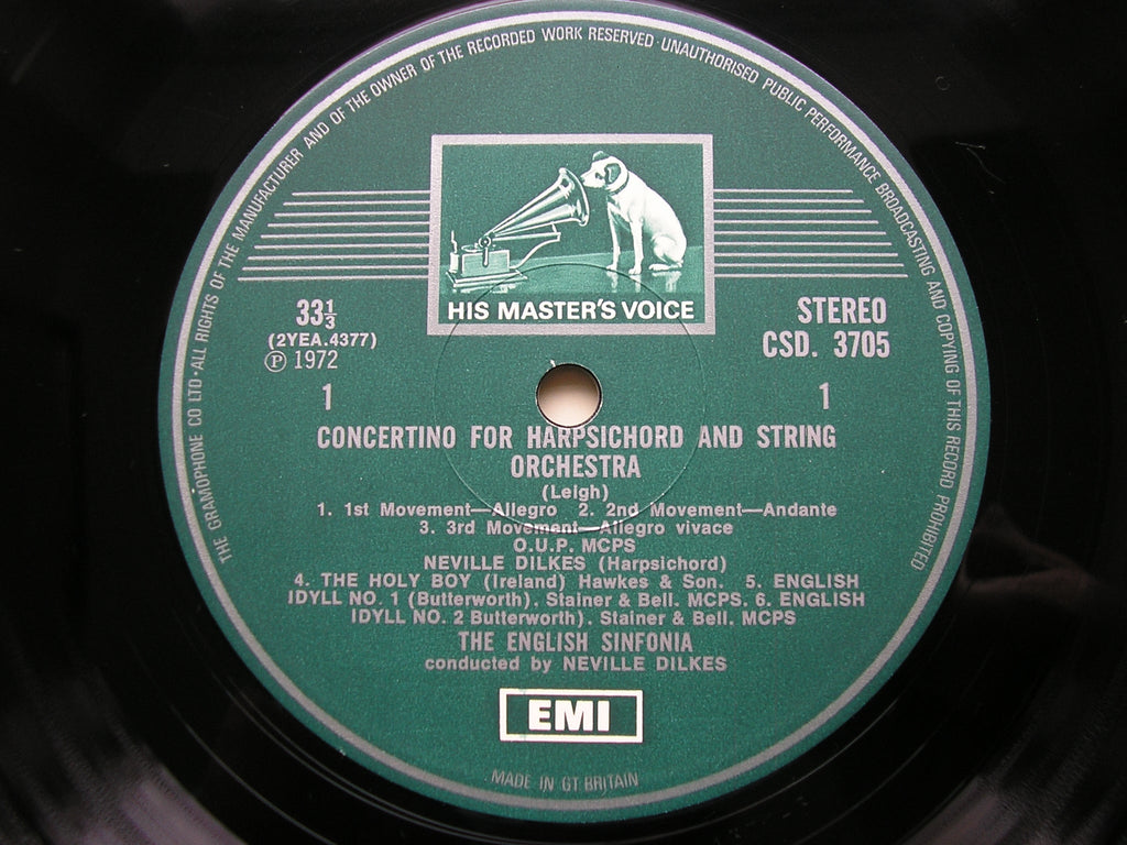 WARLOCK / MOERAN / IRELAND / BUTTERWORTH / LEIGH: ORCHESTRAL WORKS    ENGLISH SINFONIA / DILKES     CSD 3705