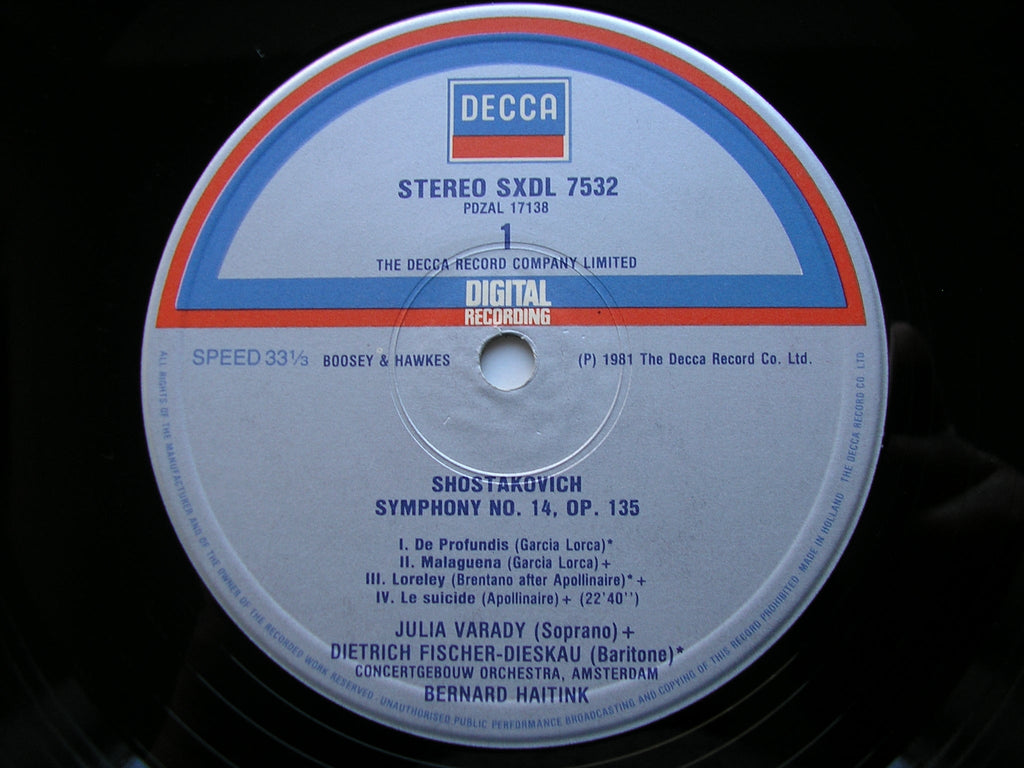 SHOSTAKOVICH: THE COMPLETE SYMPHONIES BERNARD HAITINK / CONCERTGEBOUW / LONDON PHILHARMONIC 15 DECCA LPs