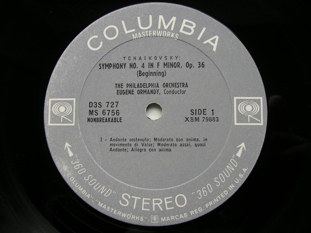 TCHAIKOVSKY: SYMPHONY No. 4     ORMANDY / PHILADELPHIA ORCHESTRA    MS 6756